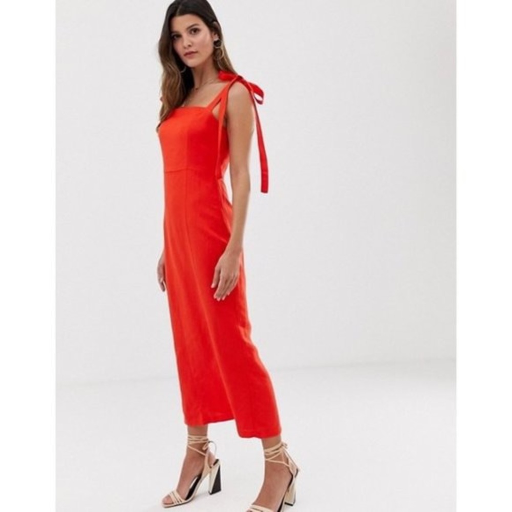 Capulet Camille Dress - Tangerine midi dress